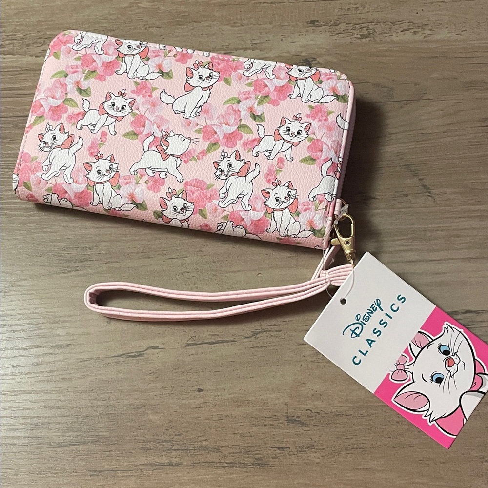 Disney Pink Marie Cat Wristlet Wallet - Picture 3 of 6